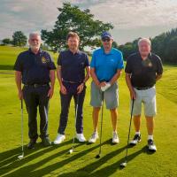 Rab, Eddie, Bill McD and Bill D at Crieff Rotary Charity Golf Day, 2026.